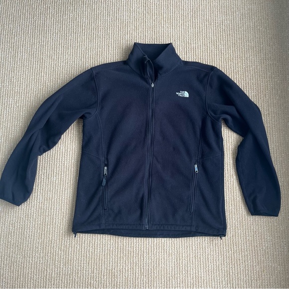 The North Face boys Black Long Sleeve Full Zip Front  Fleece Jacket SZ XL 18-20 - Picture 3 of 13